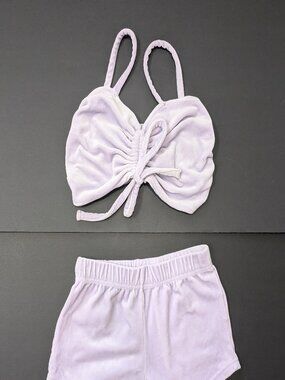 Brave Soul London Lavender Velour 2-Piece Lounge Set | Size M